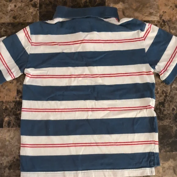 Cherokee Navy and Teal Striped Kids Polo Set - Picture 4 of 7